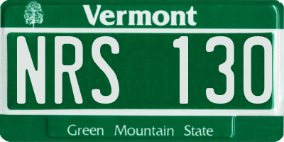 VT license plate NRS130