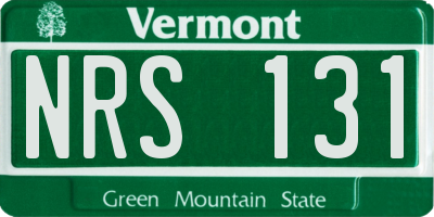 VT license plate NRS131
