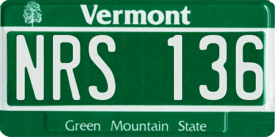VT license plate NRS136