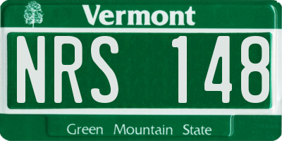 VT license plate NRS148