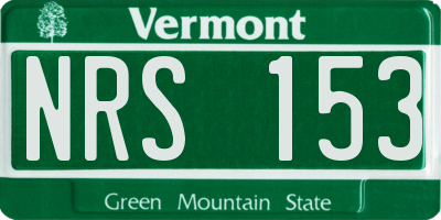 VT license plate NRS153