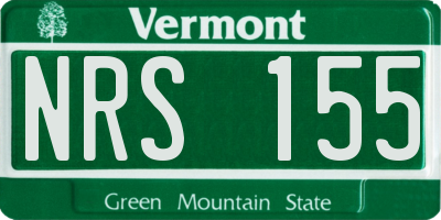 VT license plate NRS155