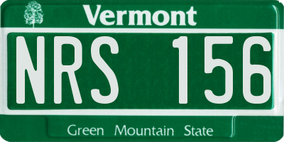 VT license plate NRS156