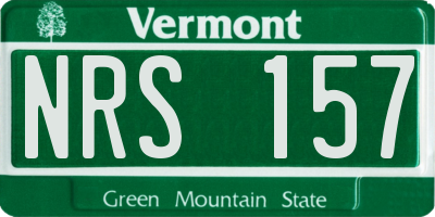 VT license plate NRS157