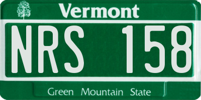 VT license plate NRS158