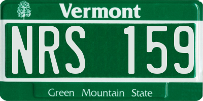 VT license plate NRS159