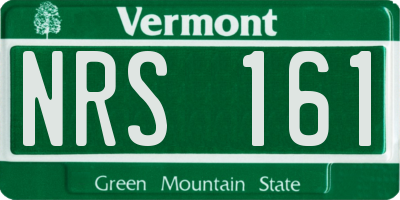 VT license plate NRS161