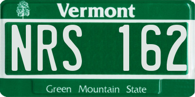 VT license plate NRS162