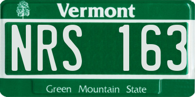 VT license plate NRS163