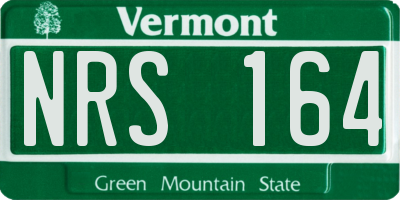 VT license plate NRS164