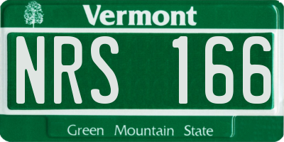 VT license plate NRS166