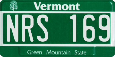 VT license plate NRS169