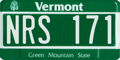 VT license plate NRS171