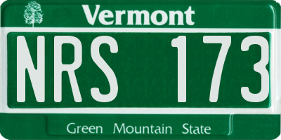 VT license plate NRS173