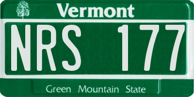 VT license plate NRS177