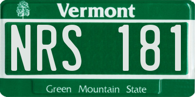 VT license plate NRS181