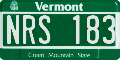 VT license plate NRS183