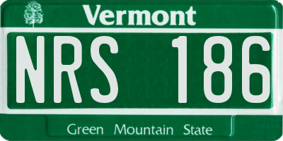 VT license plate NRS186