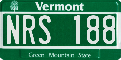 VT license plate NRS188