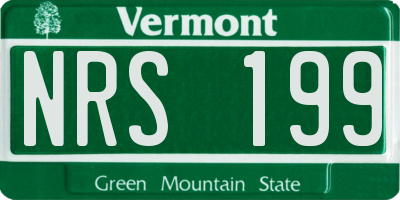 VT license plate NRS199