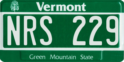 VT license plate NRS229