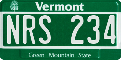 VT license plate NRS234