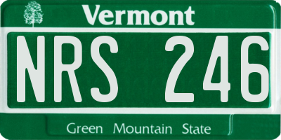 VT license plate NRS246