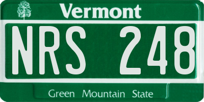 VT license plate NRS248