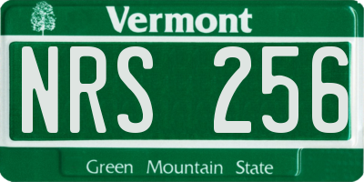 VT license plate NRS256