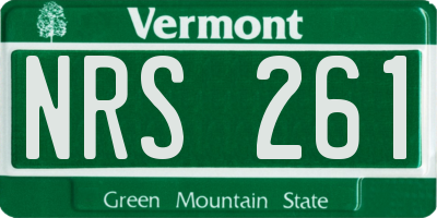 VT license plate NRS261