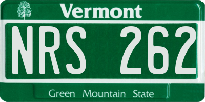 VT license plate NRS262