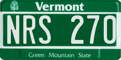 VT license plate NRS270