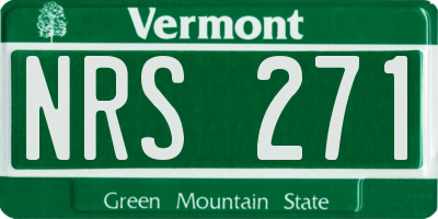 VT license plate NRS271