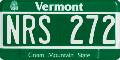 VT license plate NRS272