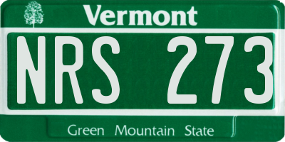 VT license plate NRS273