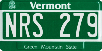 VT license plate NRS279