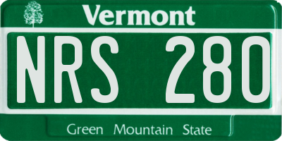 VT license plate NRS280