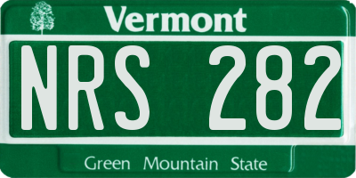 VT license plate NRS282