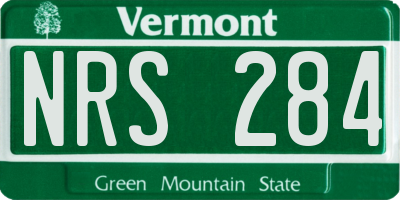 VT license plate NRS284