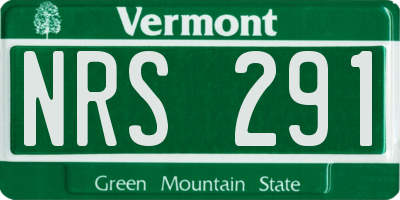VT license plate NRS291