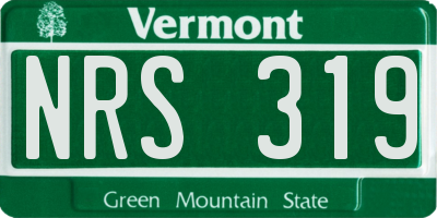 VT license plate NRS319