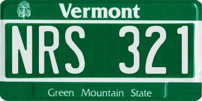 VT license plate NRS321