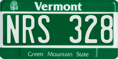VT license plate NRS328