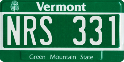 VT license plate NRS331