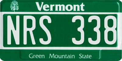 VT license plate NRS338