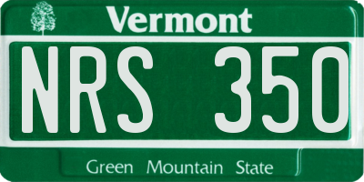 VT license plate NRS350