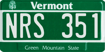 VT license plate NRS351