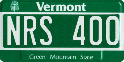 VT license plate NRS400