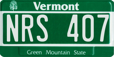 VT license plate NRS407