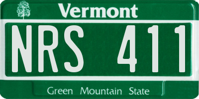 VT license plate NRS411